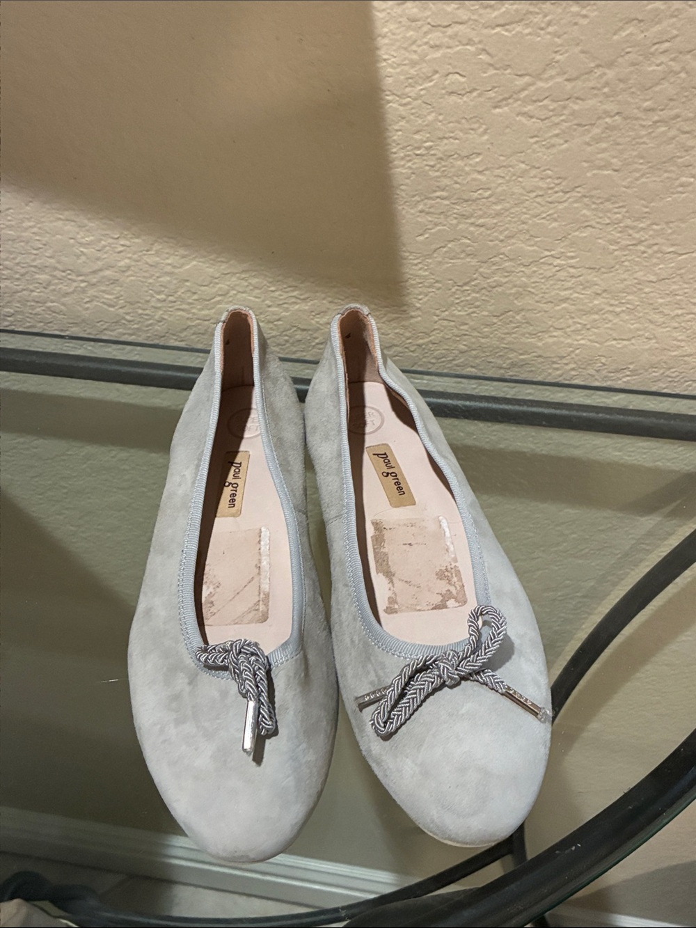 Paul Green Light Gray super soft Suede Ballet Flats